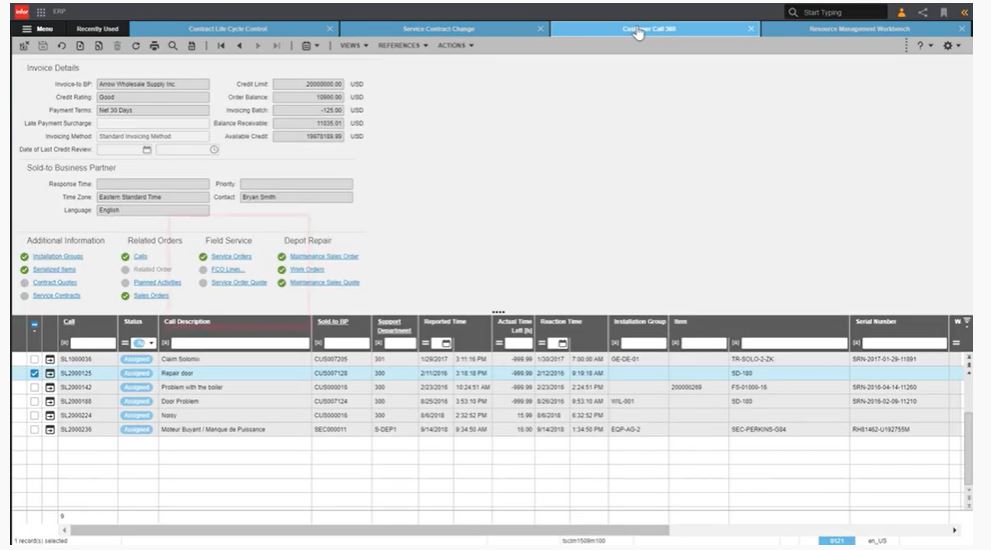 Infor LN invoicing