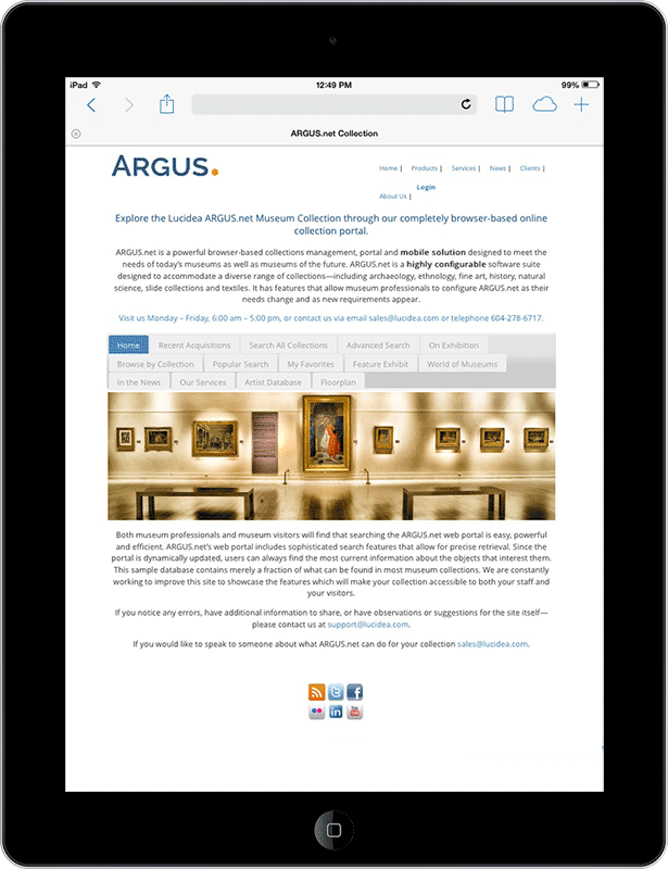 Argus Software - Mobile access allows staff and visitors to enter the portal from any location