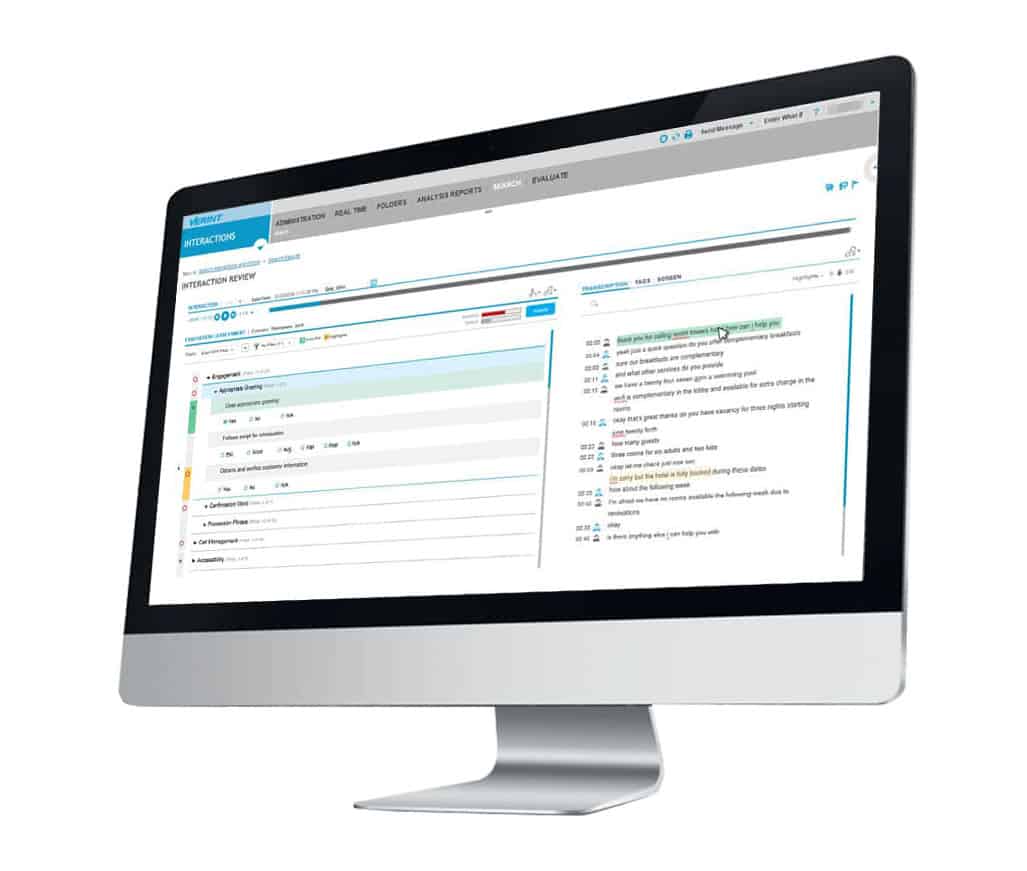 Verint Workforce Engagement screenshot: Workforce engagement overview