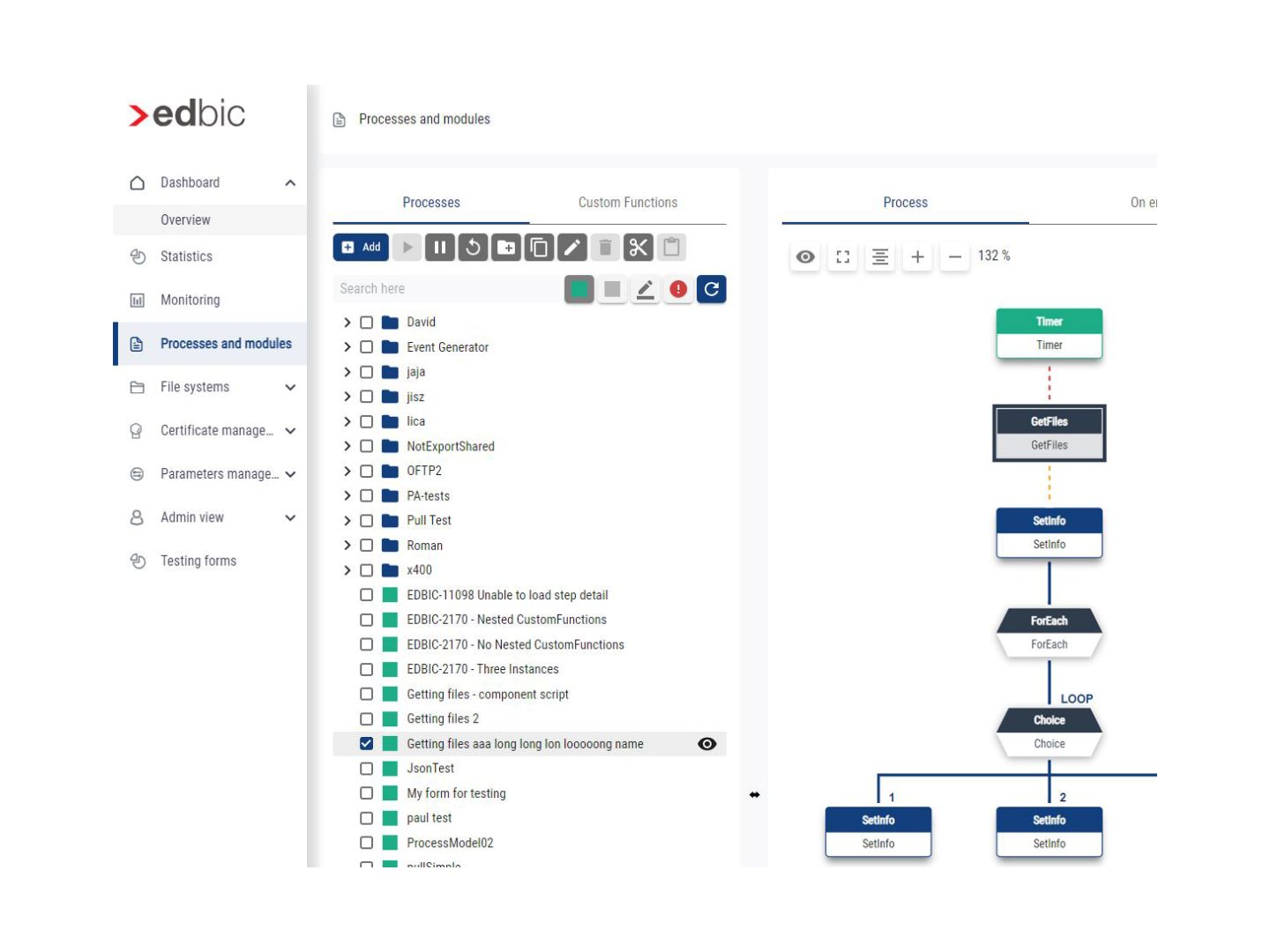 edbic screenshot: Scalable data integration &amp; automation for software, M2M &amp; partners. Industry-independent, without programming. Hosting in an ISO-certified data centre.