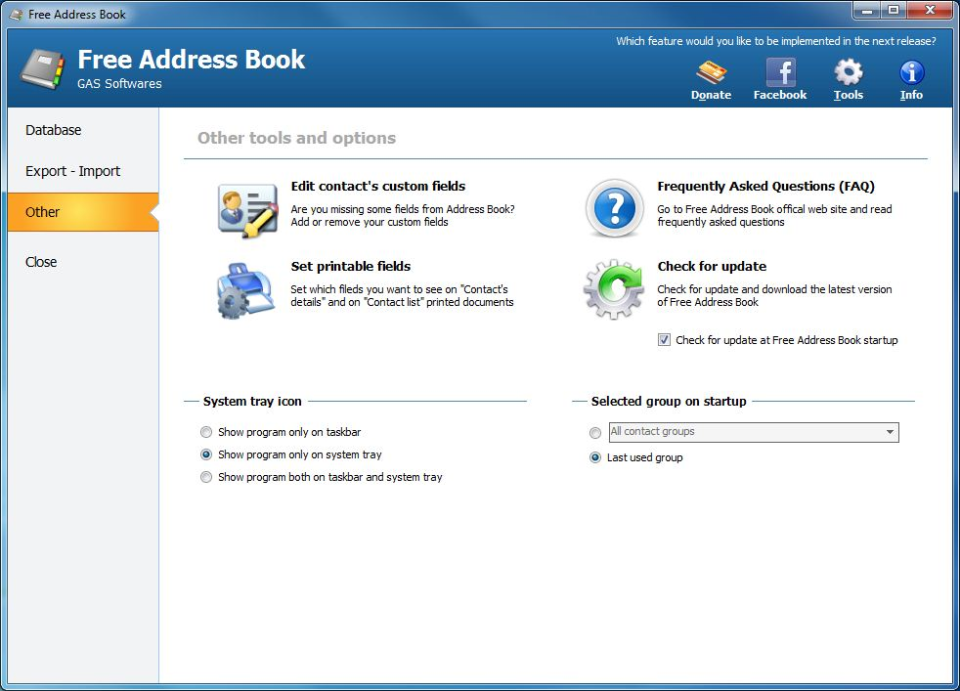 free download of address book software