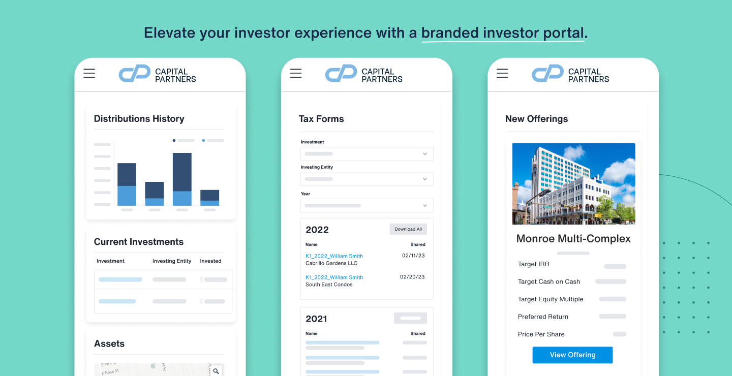 Elevate your investor experience with a branded investor portal.