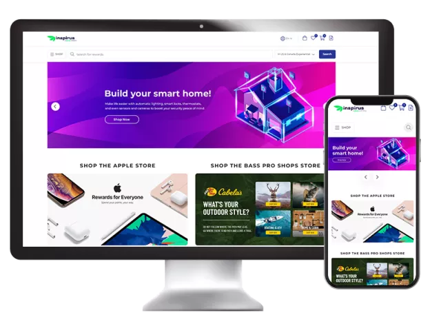 Inspirus Connects screenshot: Employees can select a budget-aligned reward from over 2,500 brands and 100 million options in our online catalog. Managers and program administrators choose how and when to offer rewards, while employees have the freedom to select gifts of their choice.