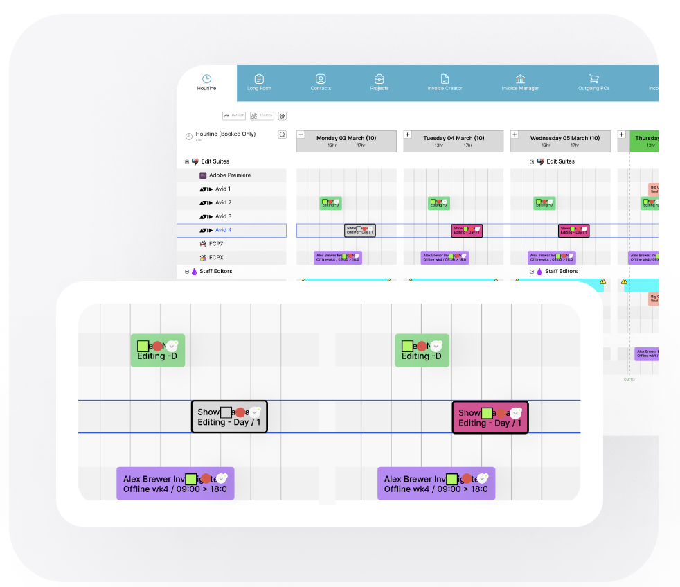 farmerswife screenshot: Manage your facility schedule in real time with our advanced production scheduling software. 