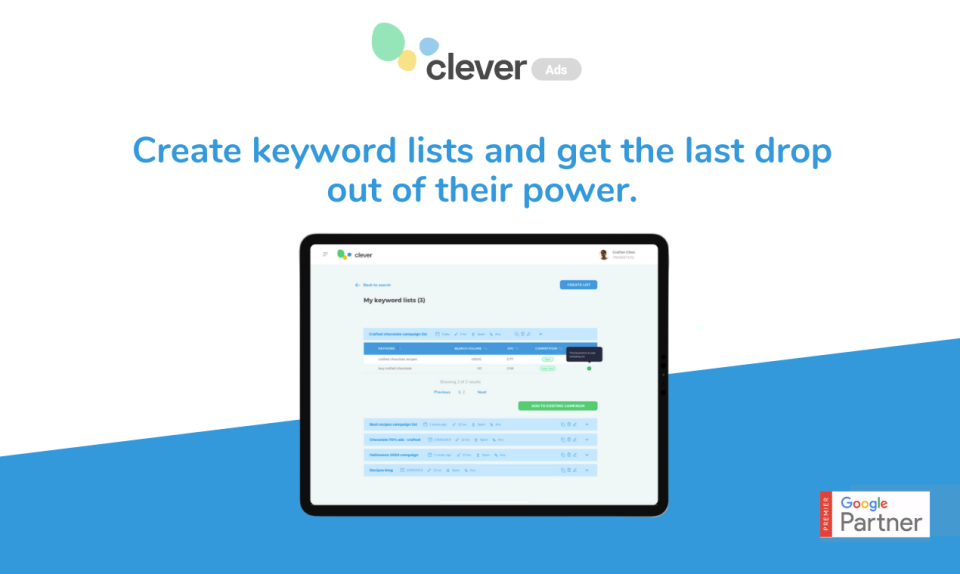 Clever Ads Keyword Planner Software - 2