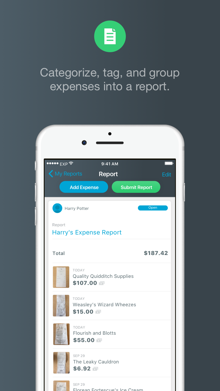 Expensify Software - Categorize, tag and group expenses in a report