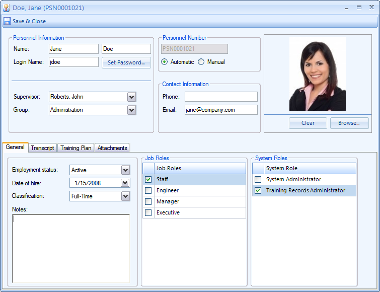 Training Manager Software - 2