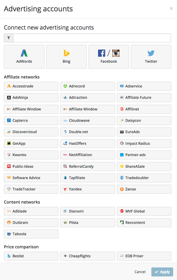 Connect accounts