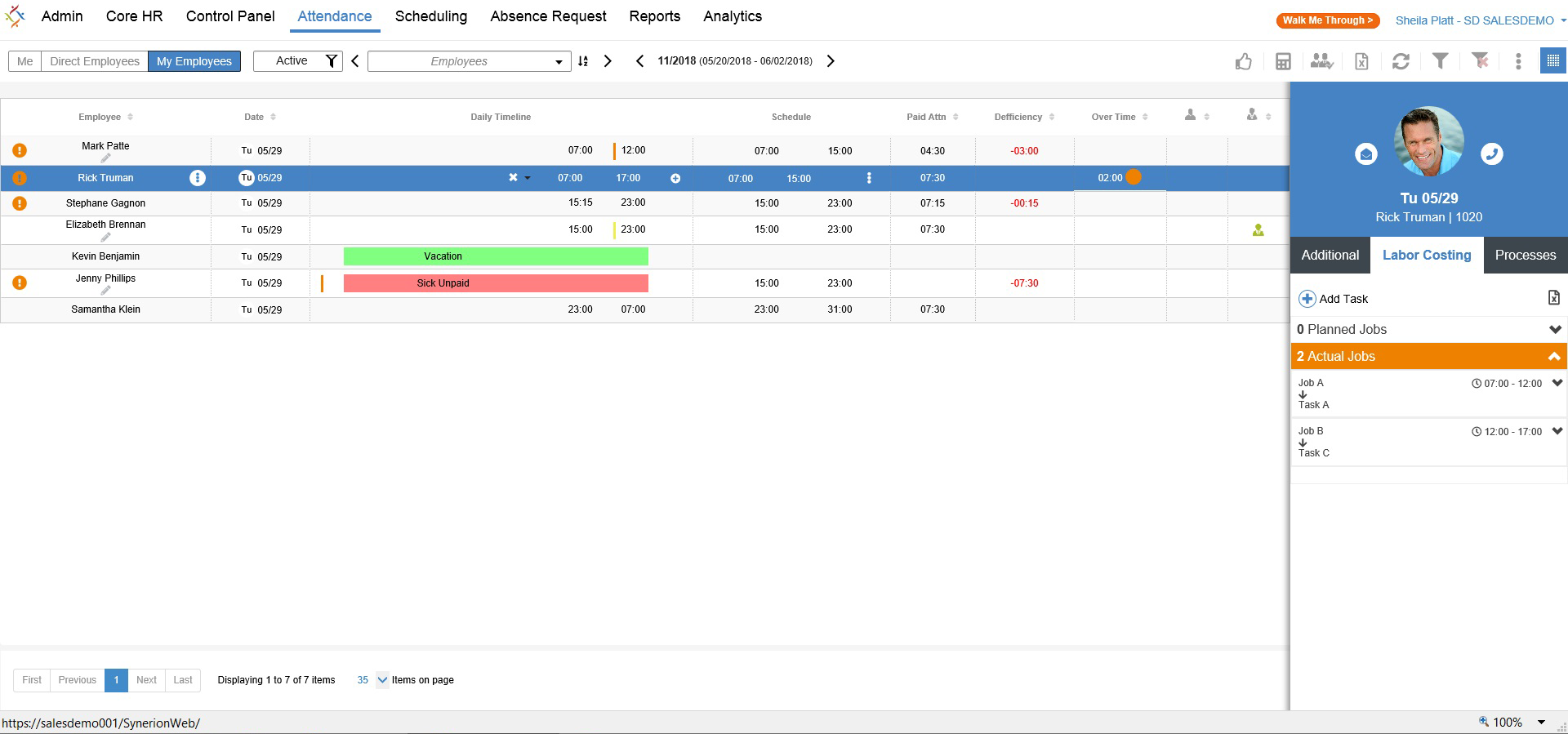 Synerion Software - Attendance