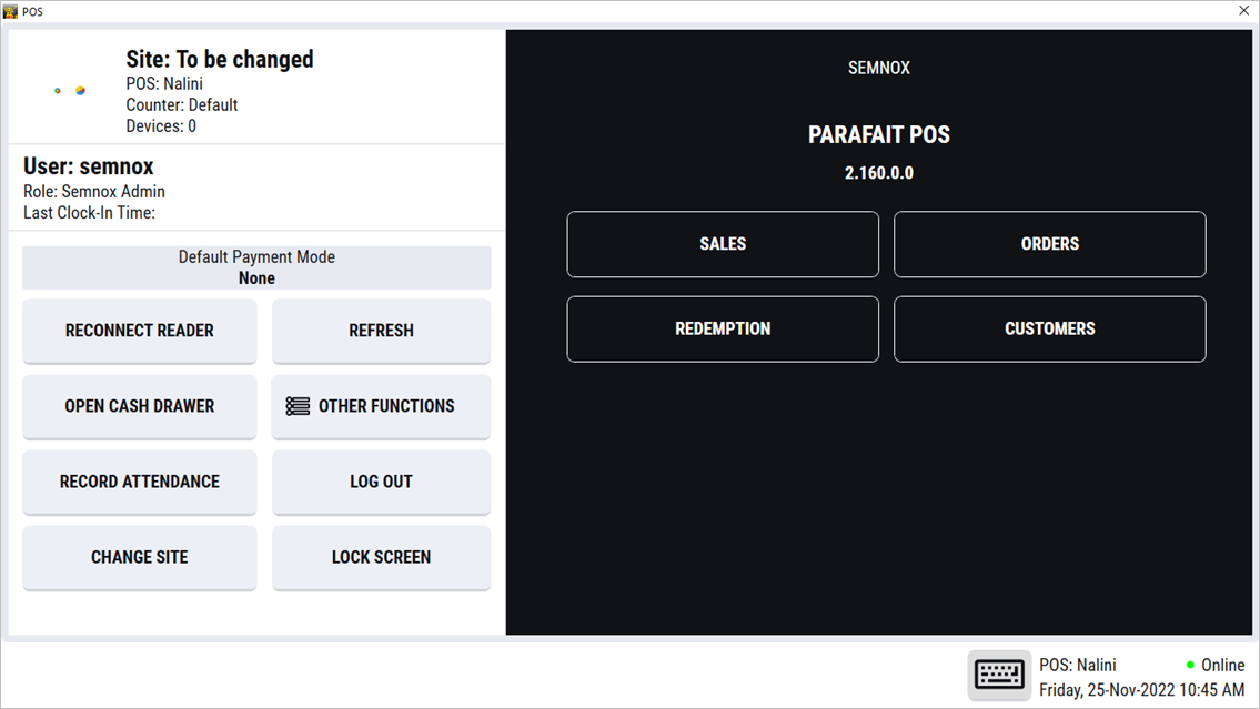 Parafait Software - Dashboard