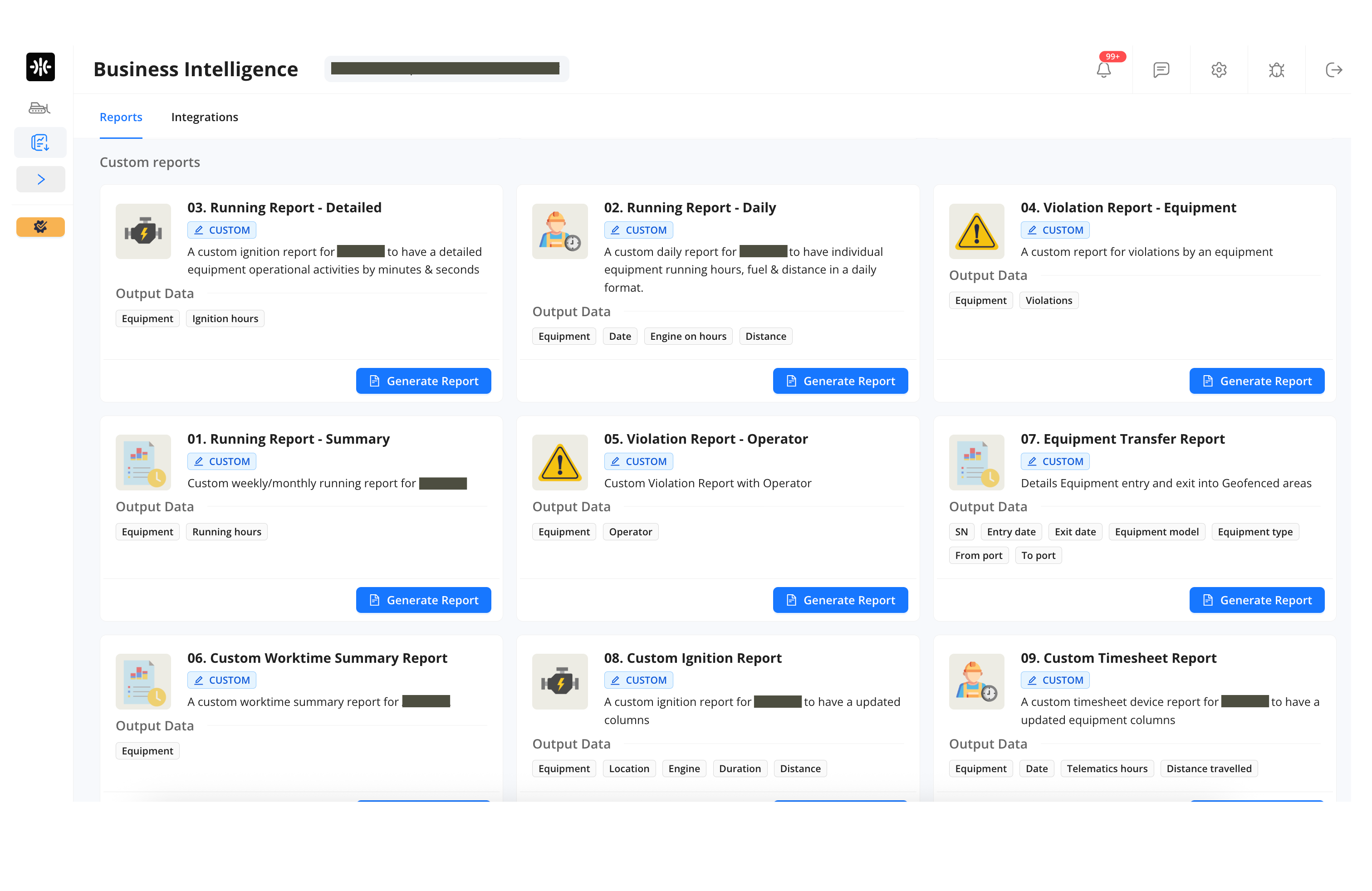 TENDERD screenshot: TENDERD BI and Reports