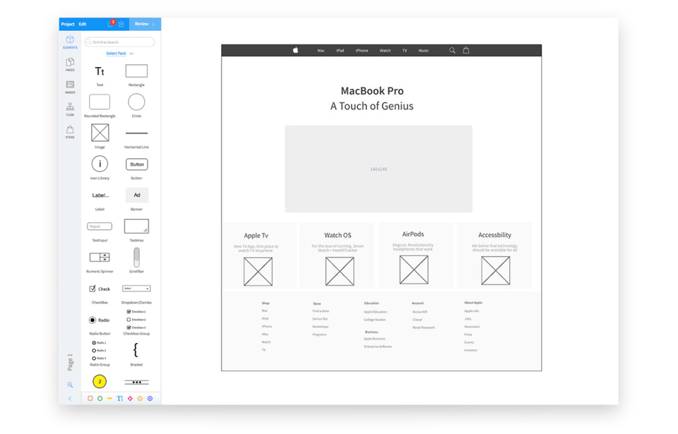 MockFlow review panel