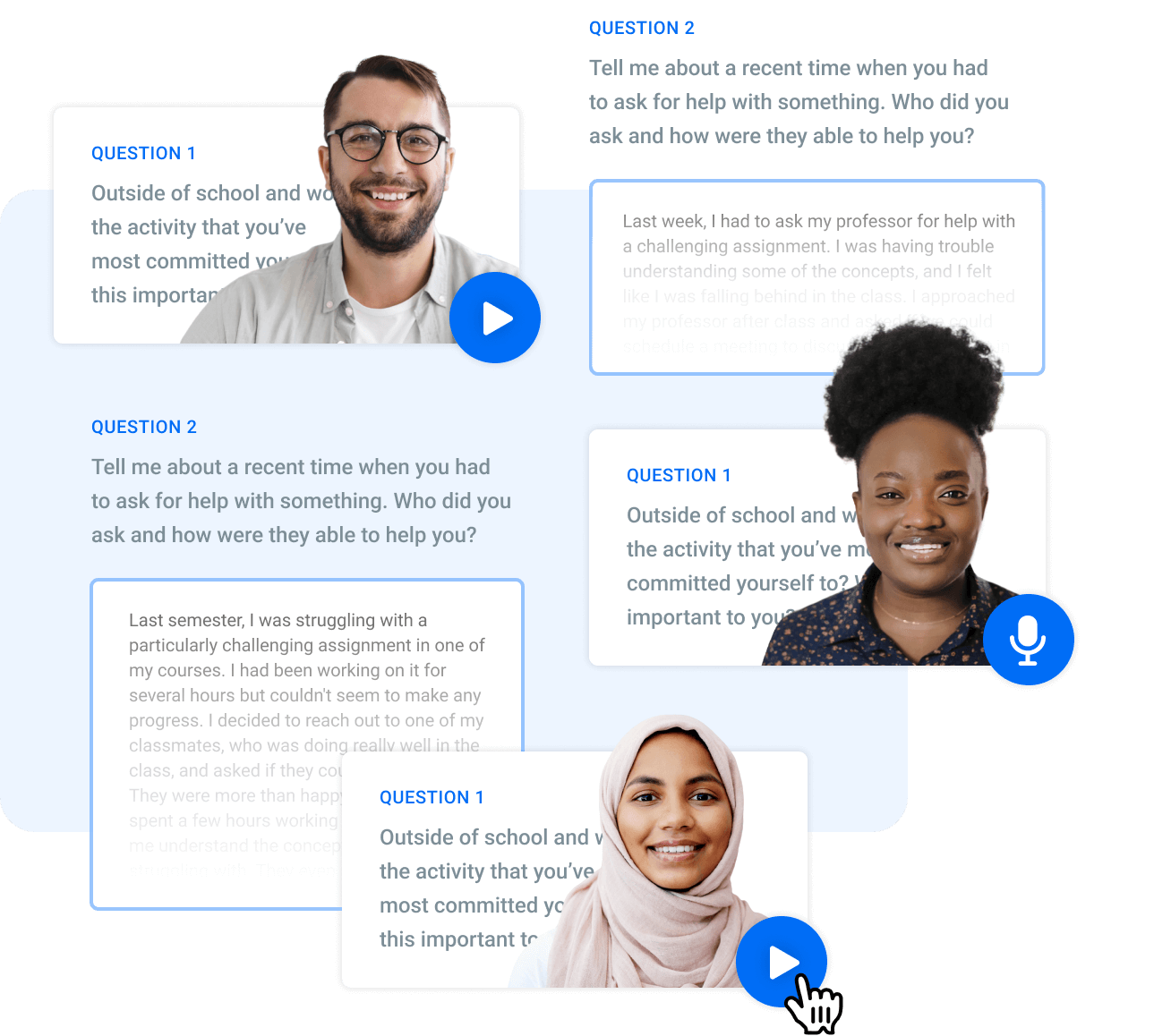 Kira Talent screenshot: Asynchronous Assessments: Video assessments built with your custom questions and rubrics to assess applicants at scale. 