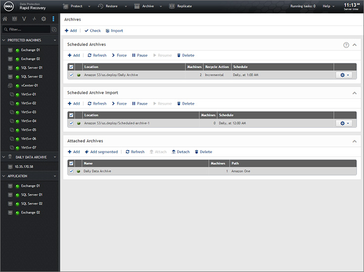 Easy archiving and scheduling of archives