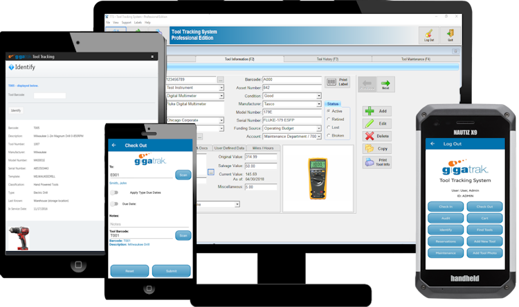 GigaTrak Tool Tracking System screenshot