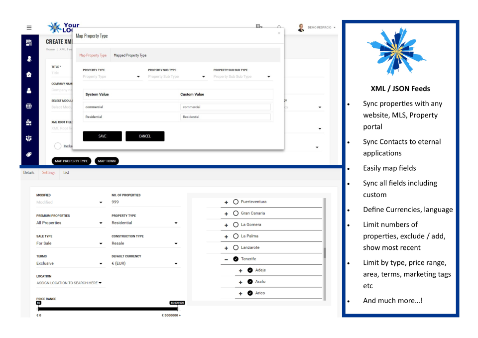 Respacio Software - Sync Respacio with any website, MLS (multiple listing service) or property portal