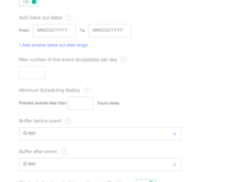Calendly Software - With Calendly, users can set minimum scheduling notice and buffers either side of events, preventing last-minute meeting bookings and overrunning issues
