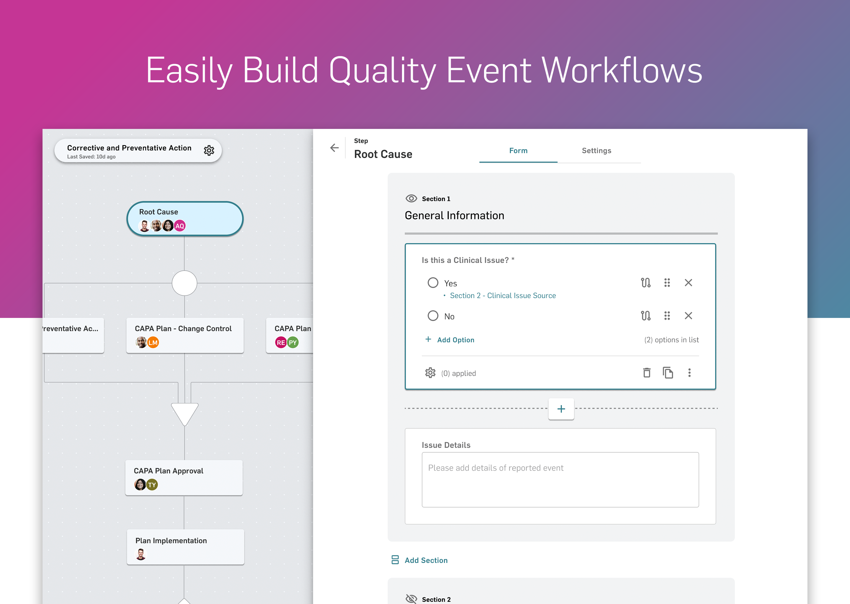 Easily Build Quality Event Workflows