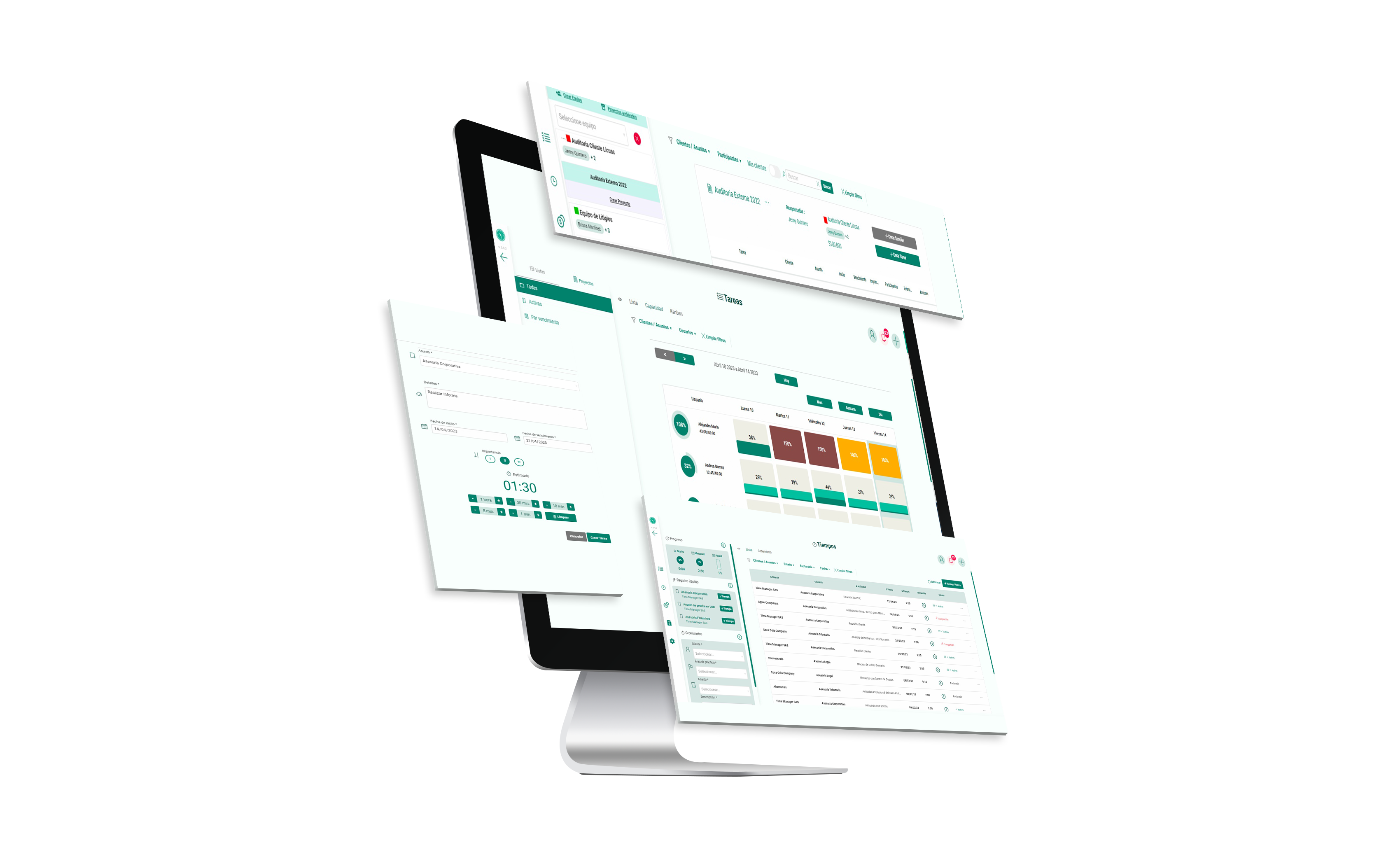 Time Manager screenshot: Módulo de Tiempos