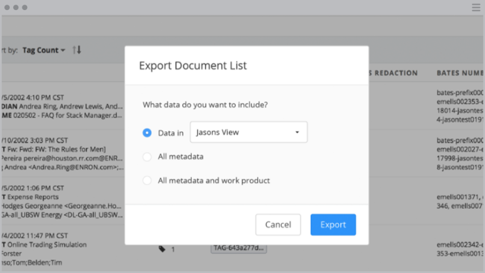 DISCO export documents