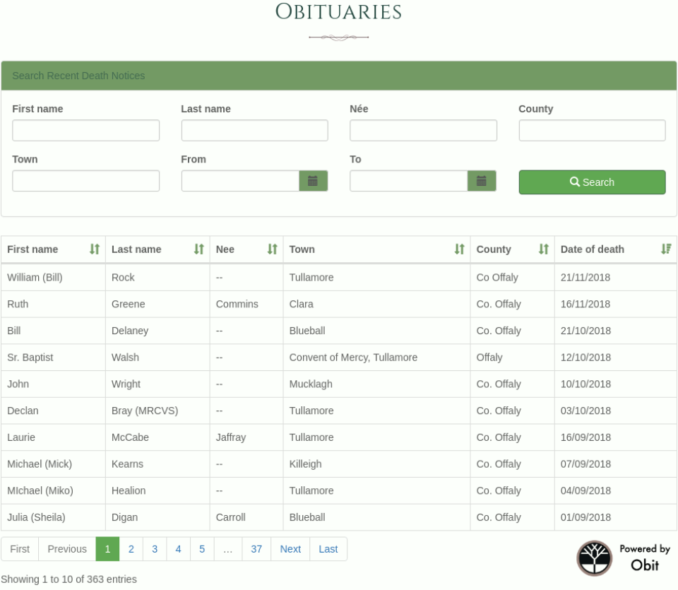 Obit Software - 5
