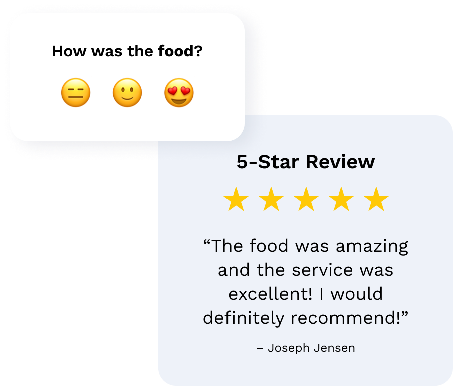 Positive feedback generates a 5 star review on Google