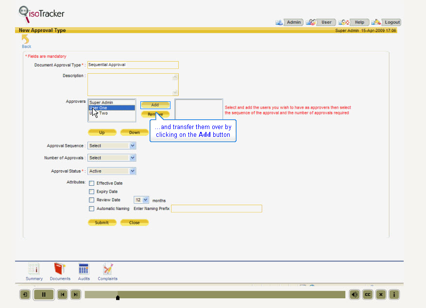 isoTracker QMS screenshot: isoTracker - Quality Management Software