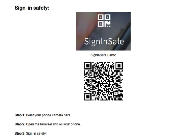 SignInSafe QR code