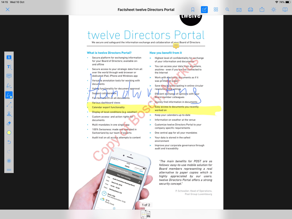 Twelve Directors' Portal Logiciel - 4