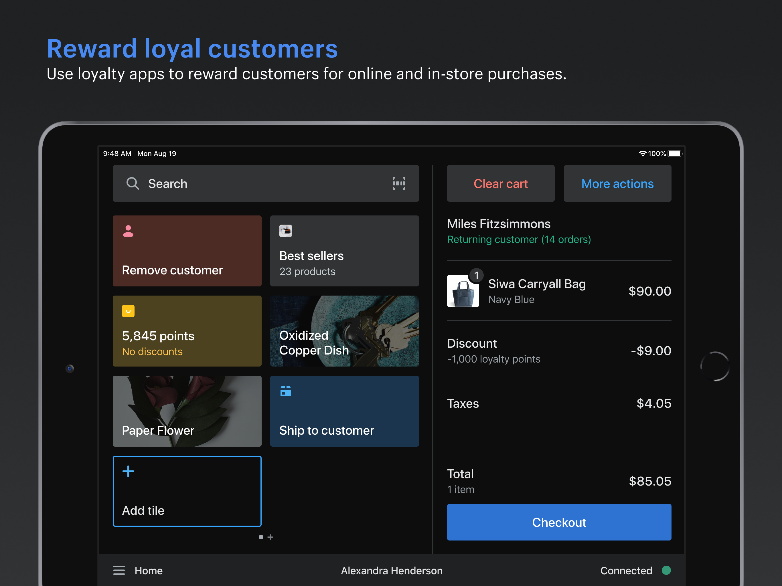 Shopify POS Software - Reward your loyal customers with a variety of loyalty apps to choose from. No matter whether they buy online or in-store, ensure their loyalty is captured and rewarded.