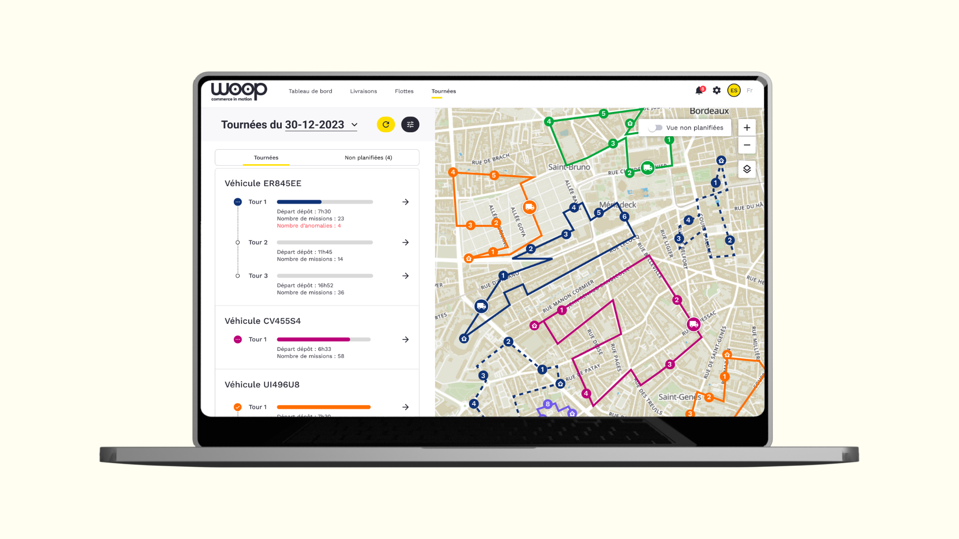 Woop screenshot: Woop tours