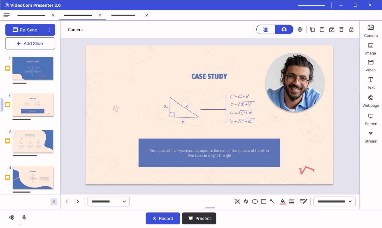 VideoCom Software - VideoCom Presenter lets you easily create personalized presentations and recordings