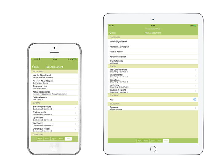 Arb Pro Software - Users can fully customize and build their own site-specific risk assessment templates, and then download them to the Arb Pro mobile app