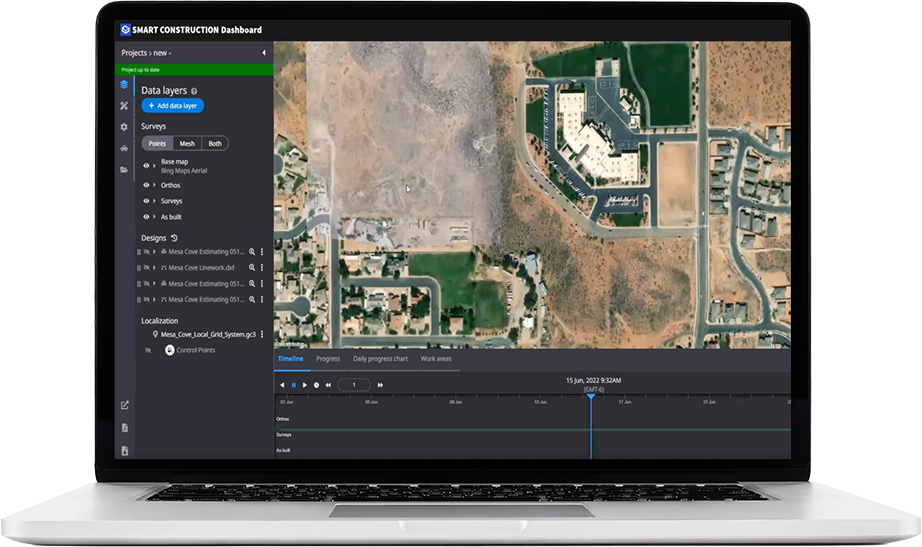 Smart Construction Dashboard: Topographic view