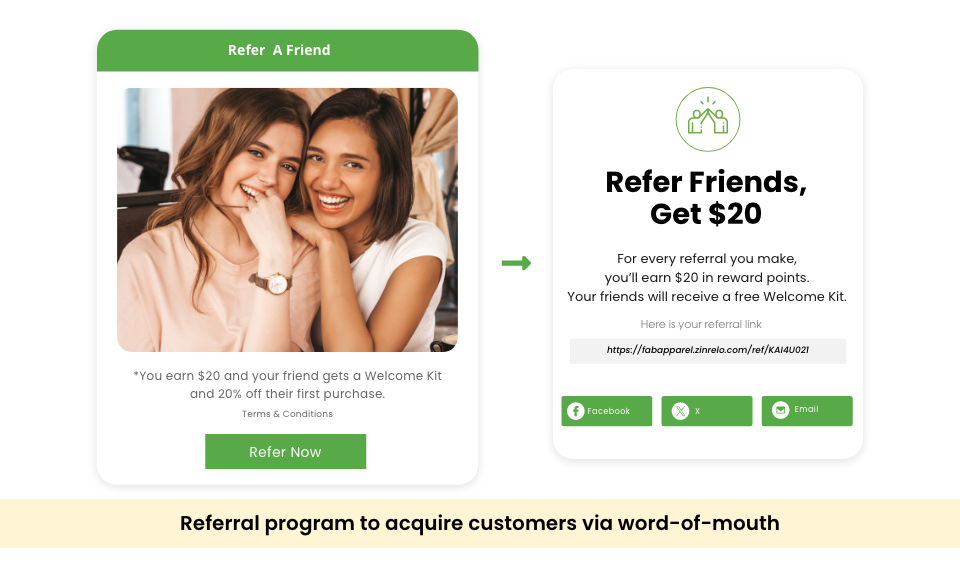 Zinrelo Software - Referral Program