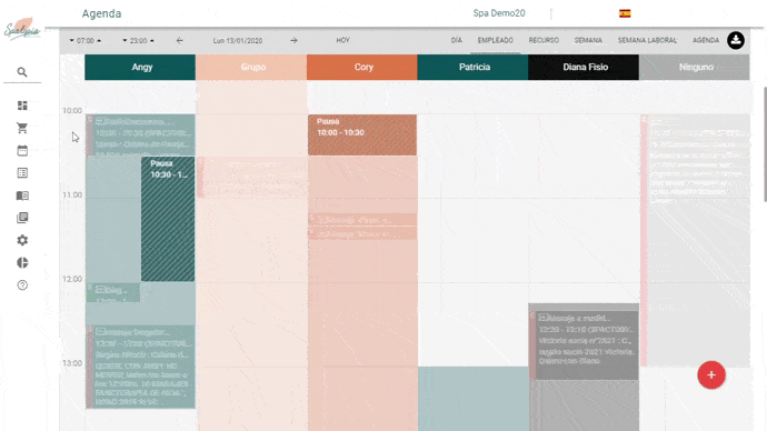 Spalopia screenshot: Spalopia agenda spa