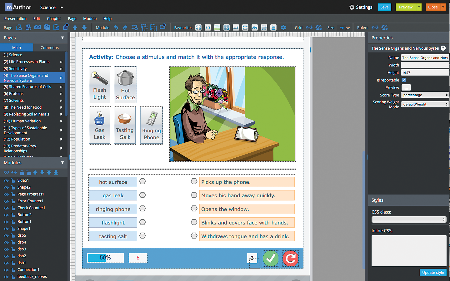 mAuthor screenshot: mAuthor editor