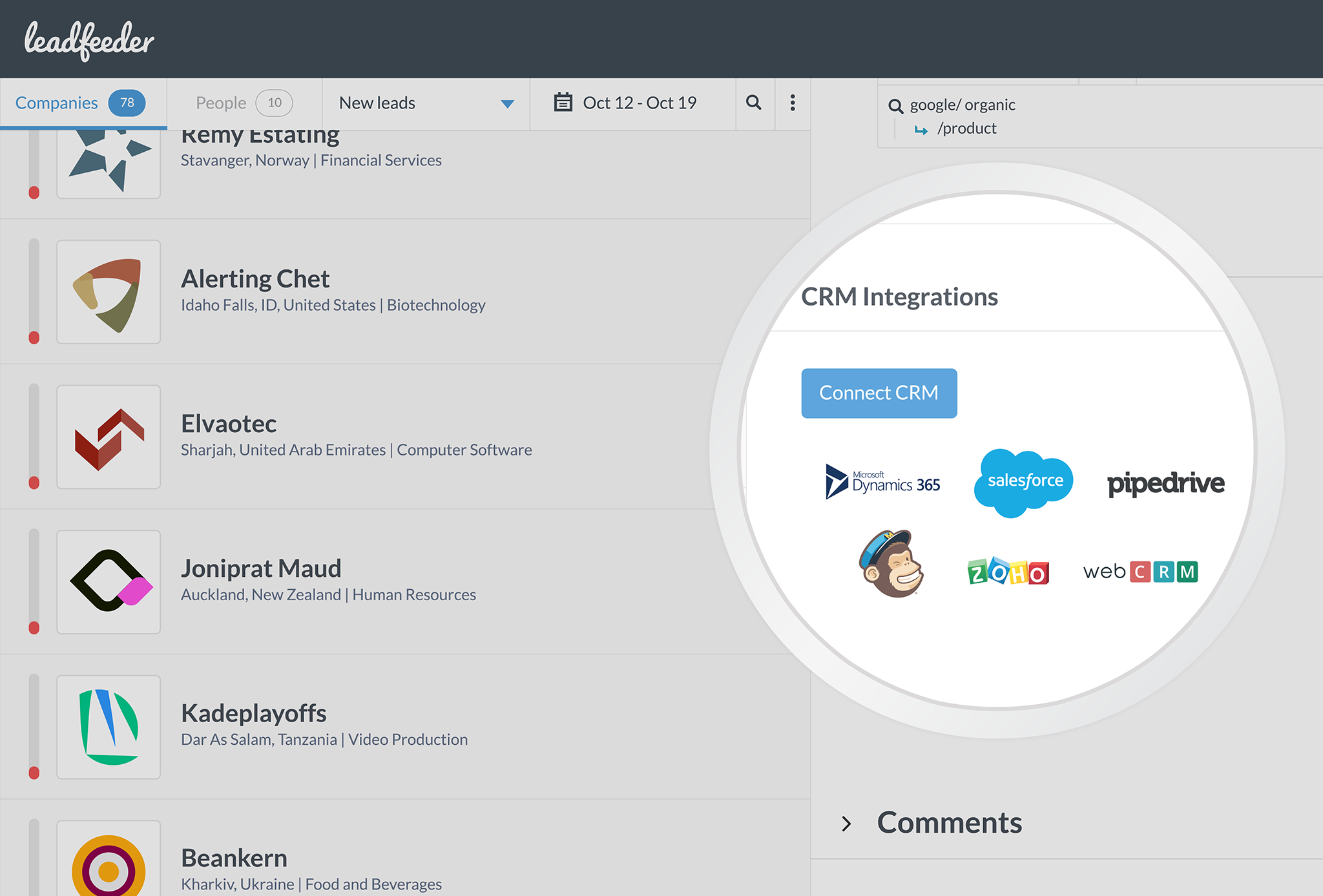Leadfeeder Software - Integrate with the CRM and marketing automation tools you already use.