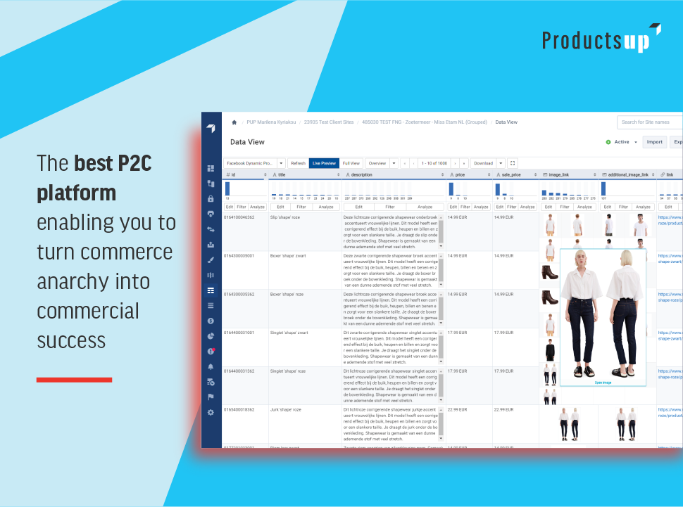 Productsup product-to-consumer (P2C) platform - enabling you to turn commerce anarchy into commercial success.