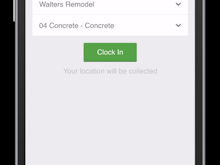 CoConstruct Software - Mobile Timeclock on Mobile App