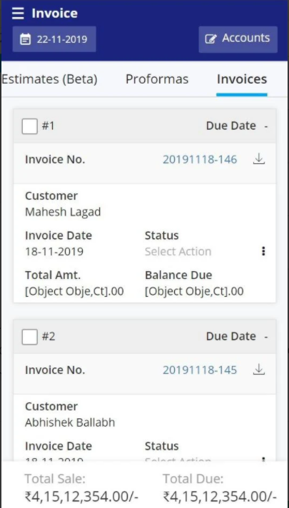 Giddh Software - Giddh invoices