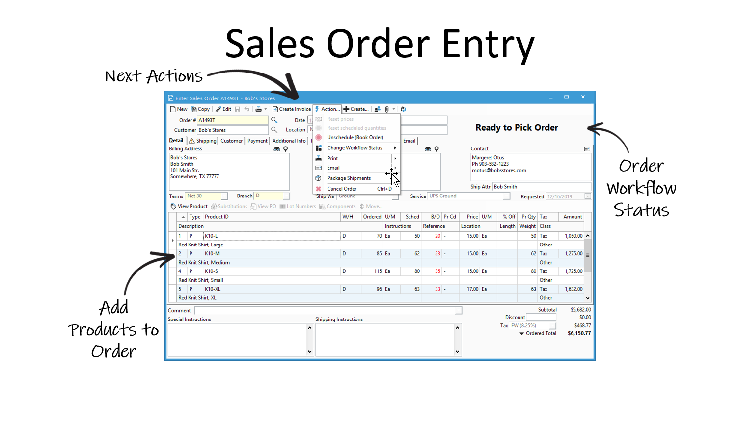 Acctivate Inventory Management Software - Sales Order Entry