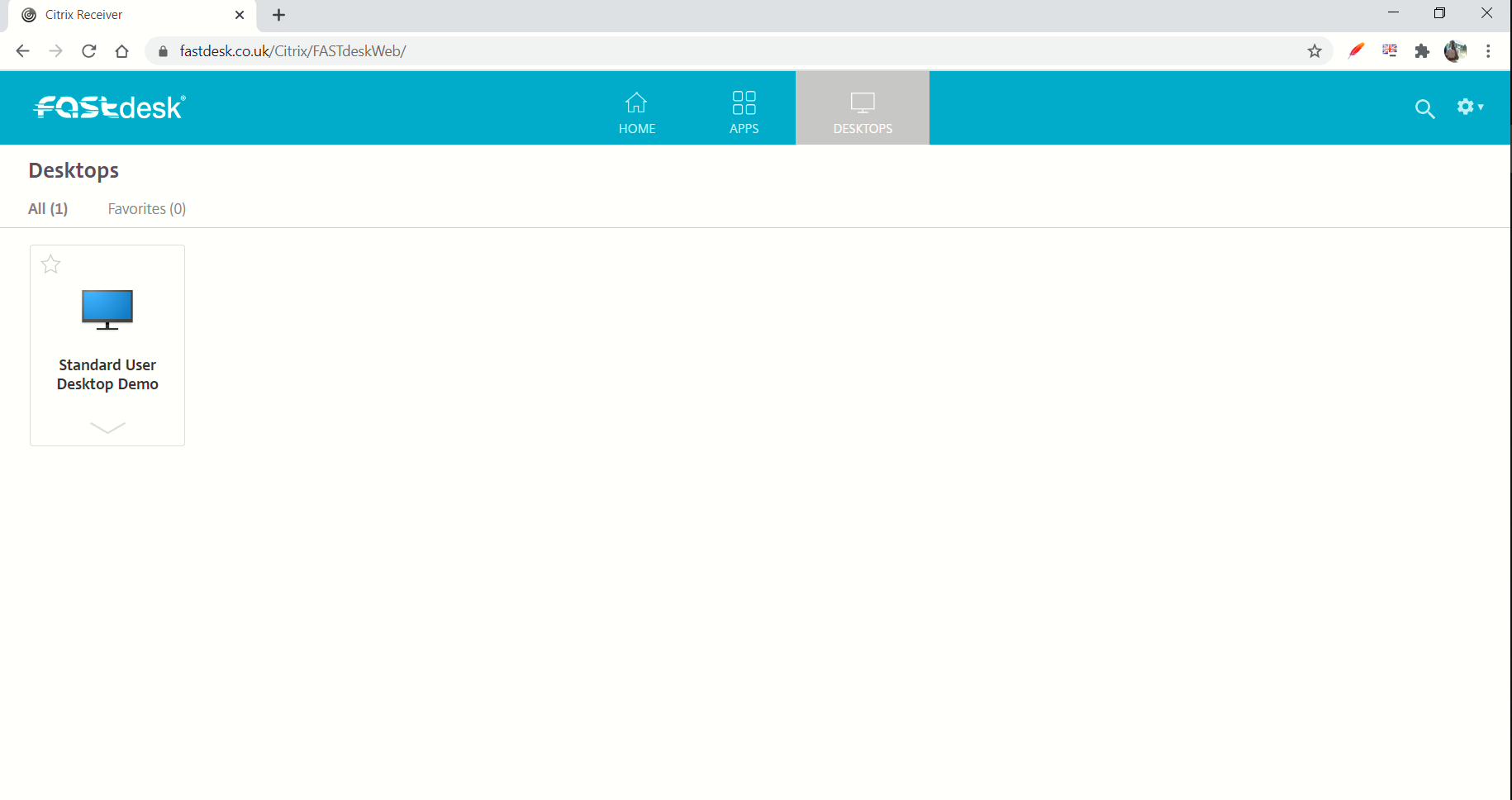 FastDesk desktop selection