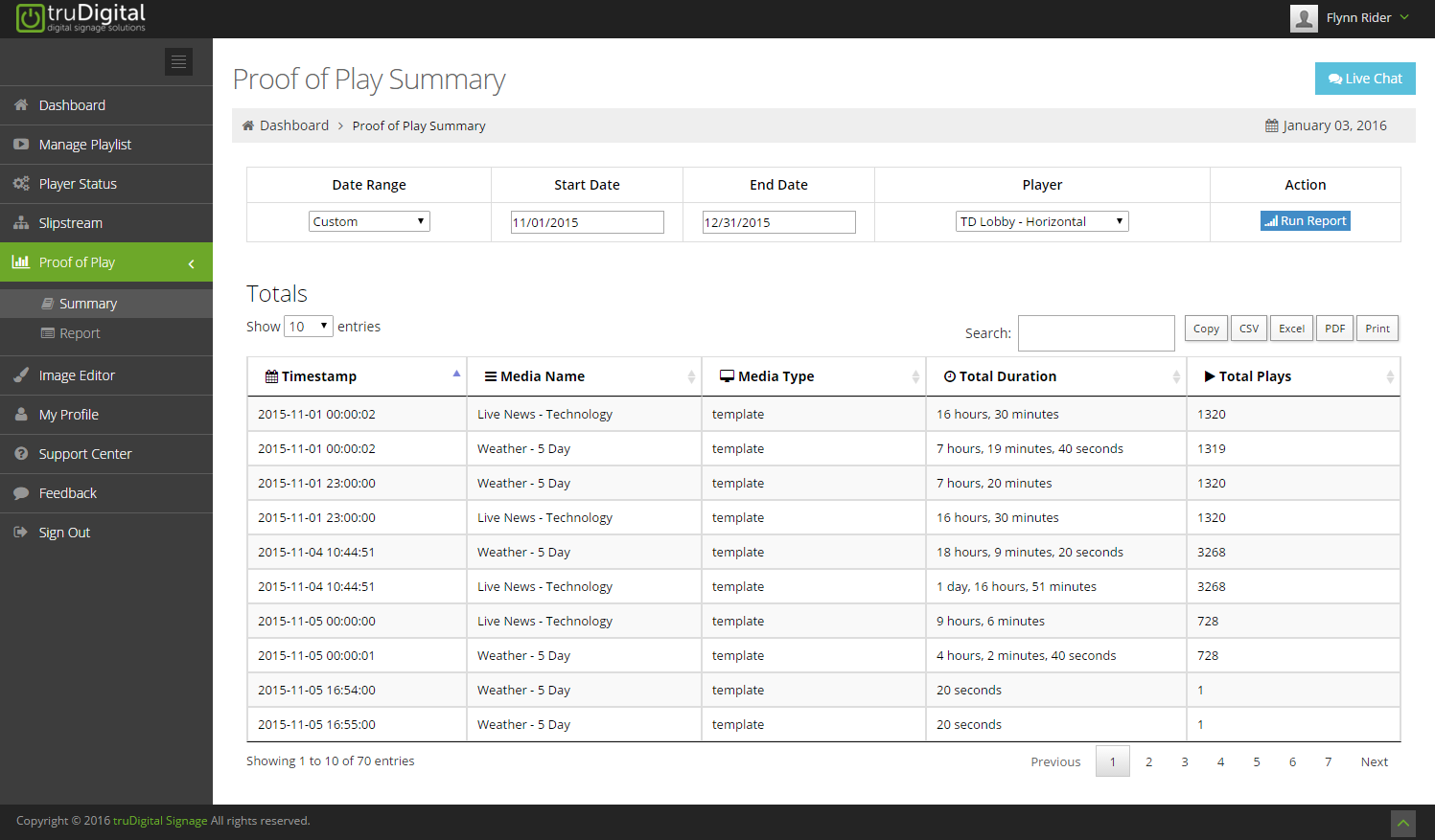 Download reports