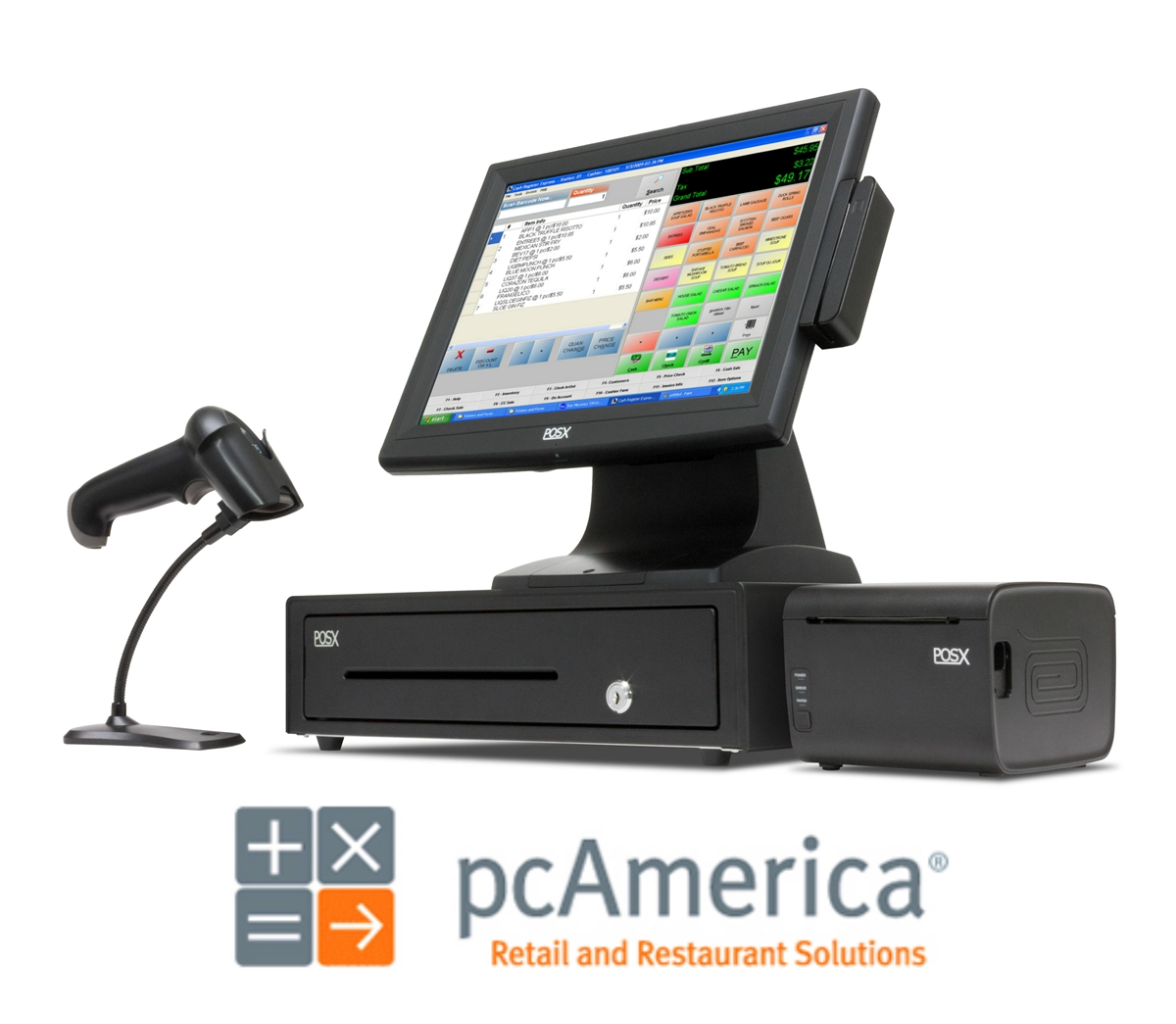 Liquor Store Complete POS System with PC America Cash Register Express Software 