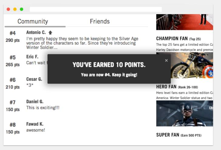 Motivate people wth Queue's gamification features