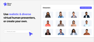 Hour One Software - Pick a virtual human character from the fast-growing lineup to give your video the look you want.