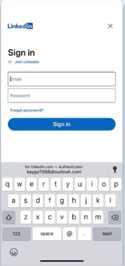 Microsoft Authenticator autofill passwords
