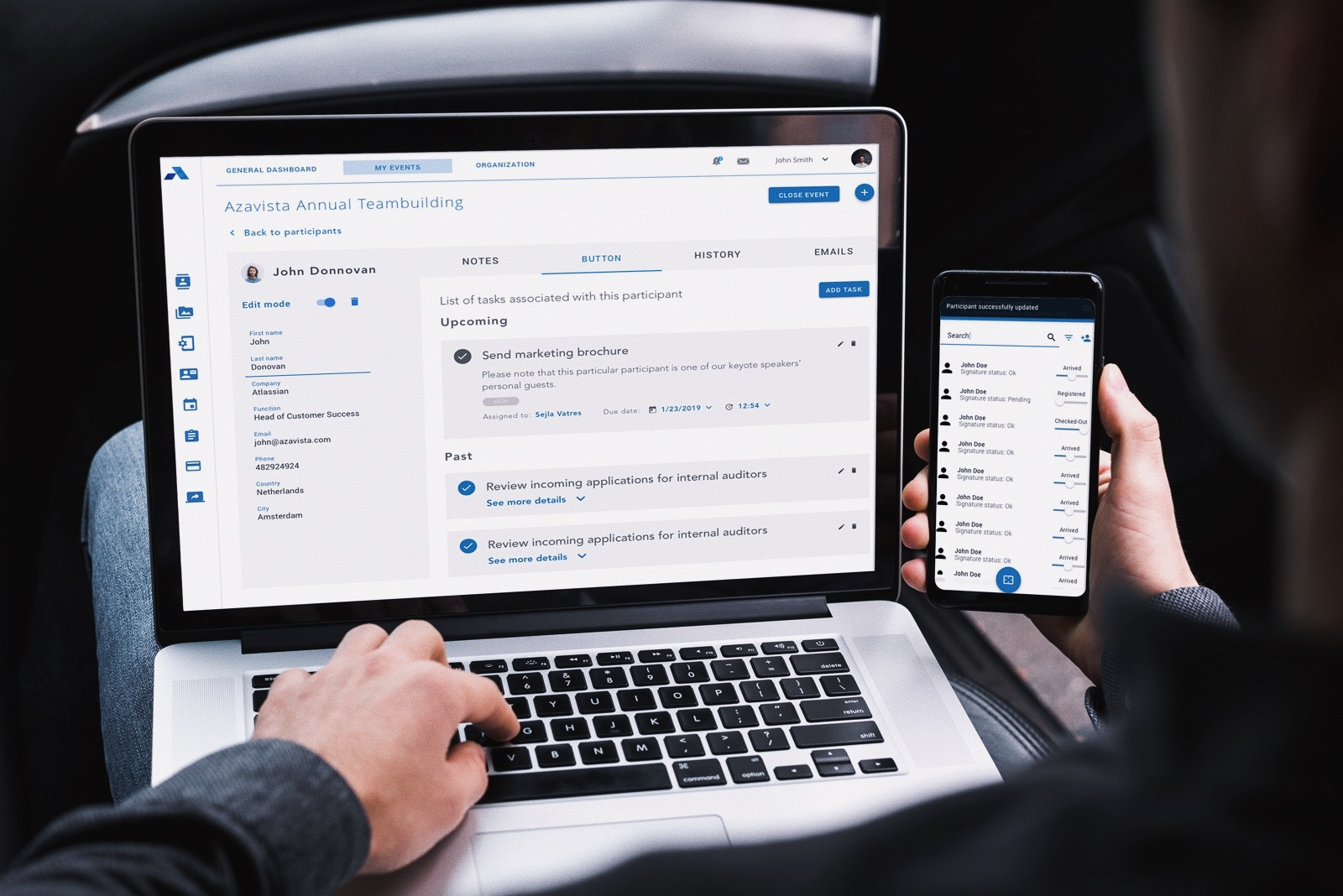 Azavista screenshot: Azavista Platform
