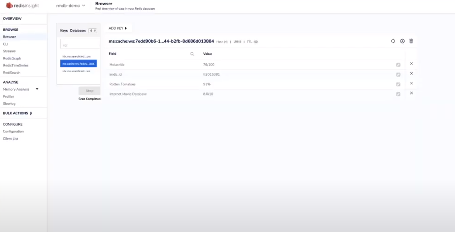 Redis Enterprise browser